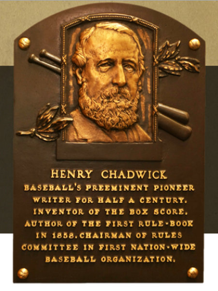 명예의 전당에 헌액된 헨리 채드윅.