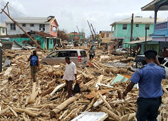 푸에르토리코의 허리케인 피해 현장. 대한불교조계종 제공