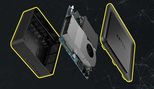 조텍 ZBOX Q시리즈의 내부(출처=IT동아)