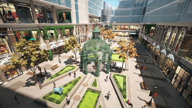 현대지식산업센터 한강미사 2차 내 상업시설인 ‘리버스텔라 2차’ 투시도. 본 투시도는 소비자의 이해를 돕기 위한 이미지 컷으로 실제와 다를 수 있다.