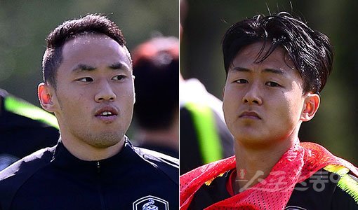 축구대표팀 문선민-이승우(오른쪽). 스포츠동아DB