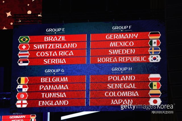 월드컵 F조(우측상단). 사진=게티이미지코리아