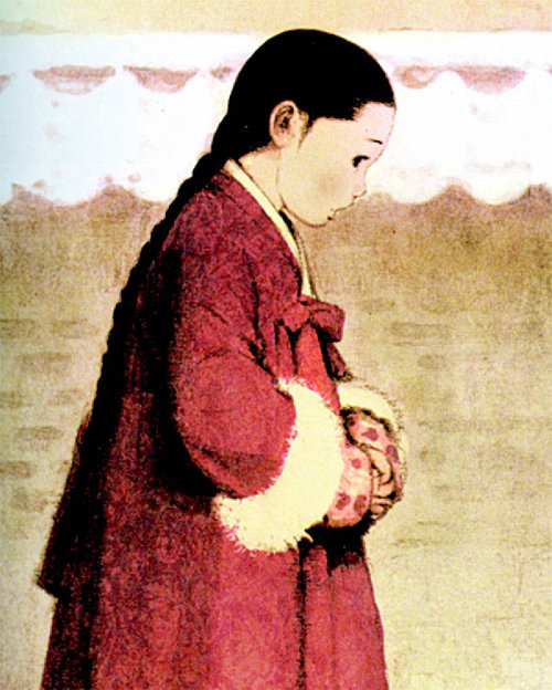 조선시대 소녀들의 이야기를 담은 동화책 ‘꽃신’(파랑새)의 한 장면. 파랑새 제공