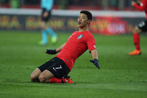 축구대표팀 황희찬. 사진제공｜대한축구협회