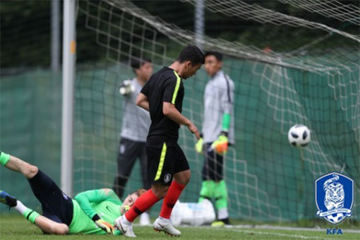 축구대표팀 김민우 선수. 사진제공｜대한축구협회