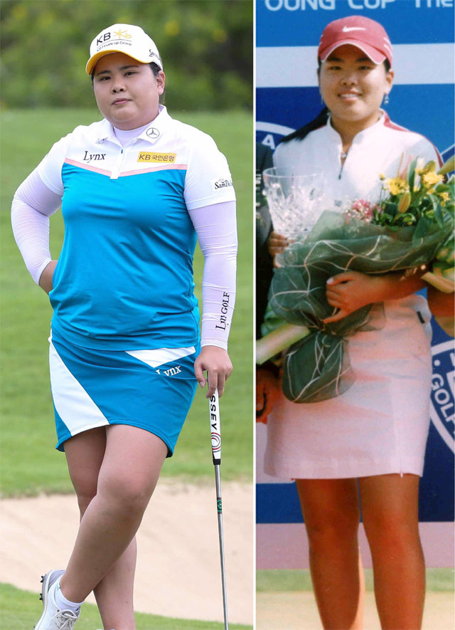 14일 개막하는 한국여자오픈에 13년 만에 출전해 US 여자오픈과 브리티시여자오픈 우승에 이어 세 번째 내셔널 타이틀을 노리는 ‘골프여제’ 박인비(왼쪽 사진). 박인비는 17세 때인 2005년 한국여자오픈을 공동 13위로 마쳐 ‘베스트 아마추어상’을 수상했다(오른쪽 사진). 대한골프협회 제공