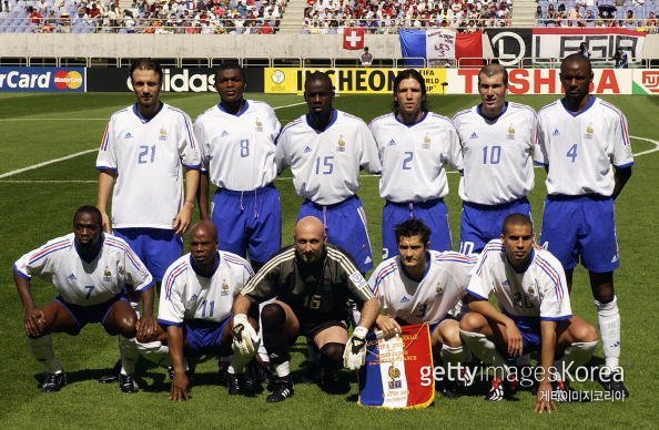 2002 한일 월드컵 당시 프랑스 축구대표팀. 사진=게티이미지코리아