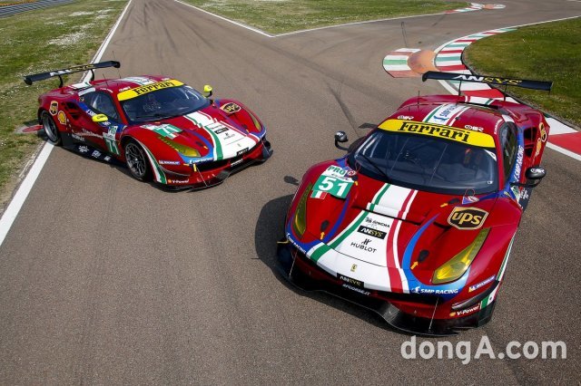 지난해 내구레이스에 투입된 페라리 488 GTE 레이스카