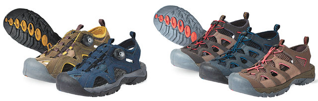 레드페이스 ‘웨이브 오토 맨 샌들’(왼쪽)과 ‘캐니언 샌들’