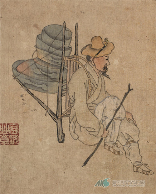 조선 후기의 문인화가 권용정의 보부상 그림.