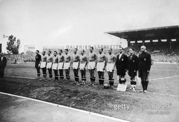 1938년당시 이탈리아 축구대표팀. 사진=게티이미지코리아