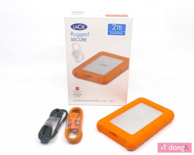 씨게이트의 라씨 러기드 시큐어(LACIE Rugged Secure)(출처=IT동아)