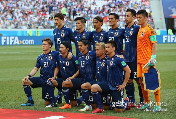 일본 축구대표팀 선수들. 사진=게티이미지코리아