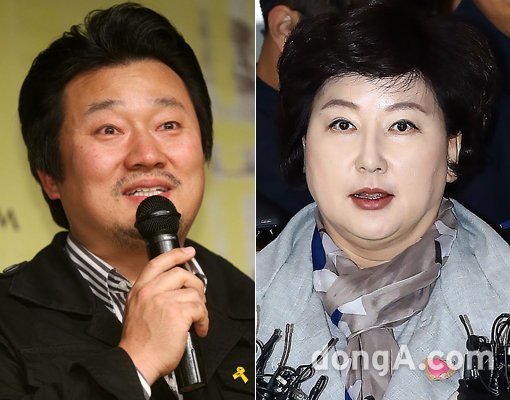 고발뉴스 이상호 씨(왼쪽)-故 가수 김광석의 아내 서해순 씨. 동아닷컴DB