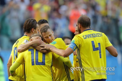 스웨덴 축구 대표팀. 사진=게티이미지코리아