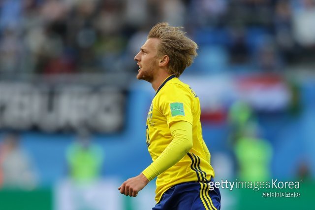 스웨덴 축구대표팀 에밀 포르스베리. 사진=게티이미지코리아