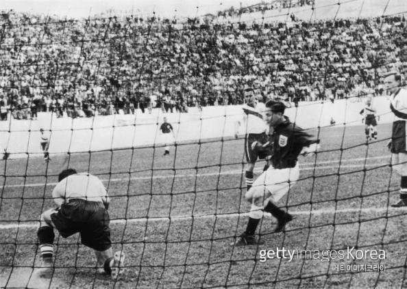 1950년 제4회 브라질월드컵 잉글랜드와 미국과의 경기모습. 사진=게티이미지코리아