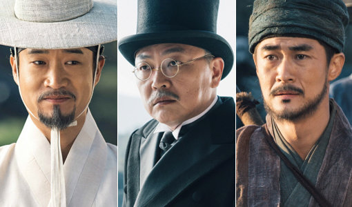 tvN 토일드라마 ‘미스터 션샤인’의 조우진-김의성-배정남(왼쪽부터). 사진제공｜화앤담픽쳐스