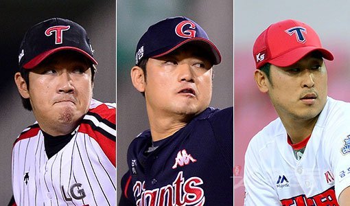 LG 김지용-롯데 손승락-KIA 윤석민(왼쪽부터). 스포츠동아DB