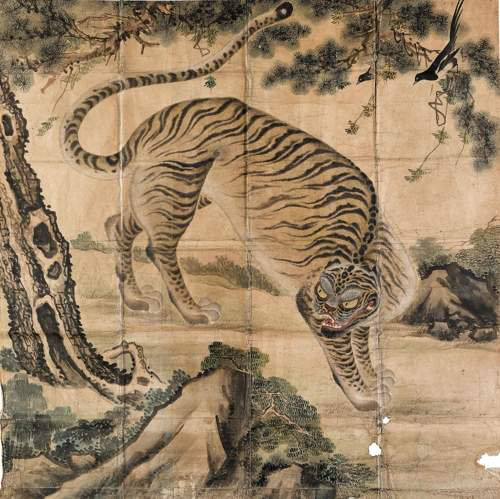 현존하는 조선시대 최대 호랑이 그림. 국립중앙박물관 제공