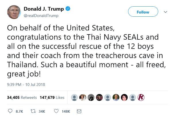 사진=트럼프 대통령 트위터