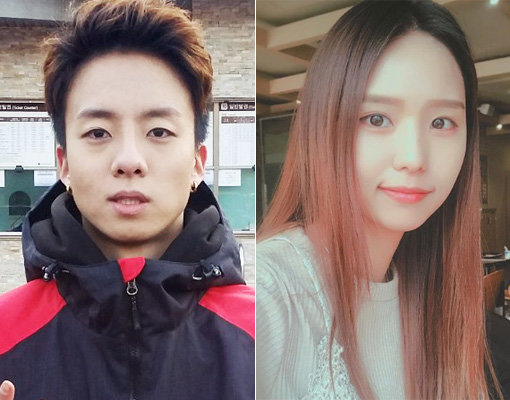 그룹 탑독 출신 P군(왼쪽)-걸그룹 라니아 출신 유민. 사진｜펠리체·유민 인스타그램