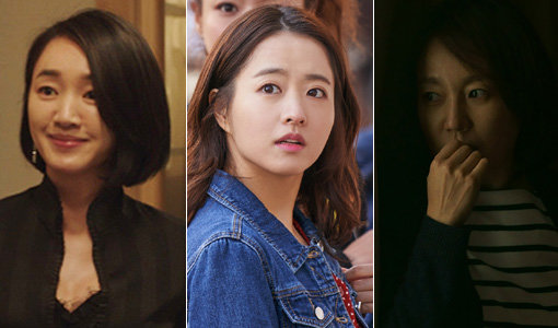 8월29일 개봉하는 영화 ‘상류사회’의 수애-8월22일 개봉하는 영화 ‘너의 결혼식’의 박보영-8월15일 개봉하는 영화 ‘목격자’의 진경(왼쪽부터). 사진제공｜롯데엔터테인먼트·필름케이·AD406