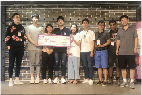 ‘SMART Cloud IT마스터’ 출신  ‘CODING DORA’팀이 지난 14~15일 열린 ‘2018 Portal Network Hackathon in Korea 블록체인 해커톤’ 대회에서 은상을 수상했다.