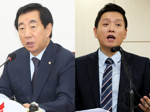 자유한국당 김성태 원내대표(왼쪽)·군인권센터 임태훈 소장. 사진=동아일보DB