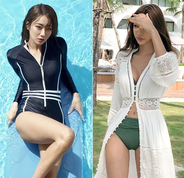 집업 형태의 모노키니뿐 아니라 모노키니와 함께 입을 수 있는 카디건과 로브 등 다양한 패션 아이템이 인기를 끌고 있다.