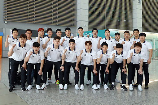 남자핸드볼대표팀. 사진제공｜대한핸드볼협회