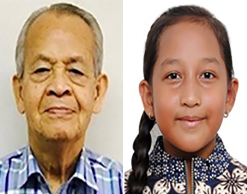 2018자카르타-팔렘방아시안게임 최고령 참가자 콩테양(왼쪽·필리핀)과 최연소 참가자 노베리(인도네시아). 사진제공｜대회 조직위