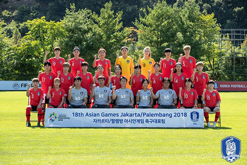 2018자카르타-팔렘방 아시안게임 한국 여자축구대표팀. 사진제공｜대한축구협회