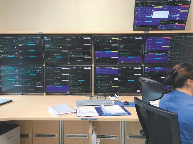 메디플렉스 세종병원이 자체 개발한 인공지능 시스템 ‘이지스’. 환자의 이상증후 빅데이터를 수집해 위험환자를 찾아낸다. 병원에 입원한 모든 환자의 증후를 실시간으로 감시해 환자가 극한 상황에 처하지 않도록 한다. 홍은심 기자 hongeunsim@donga.com
