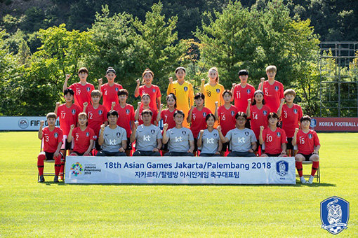 2018자카르타-팔렘방아시안게임 한국 여자축구대표팀. 사진제공｜대한축구협회