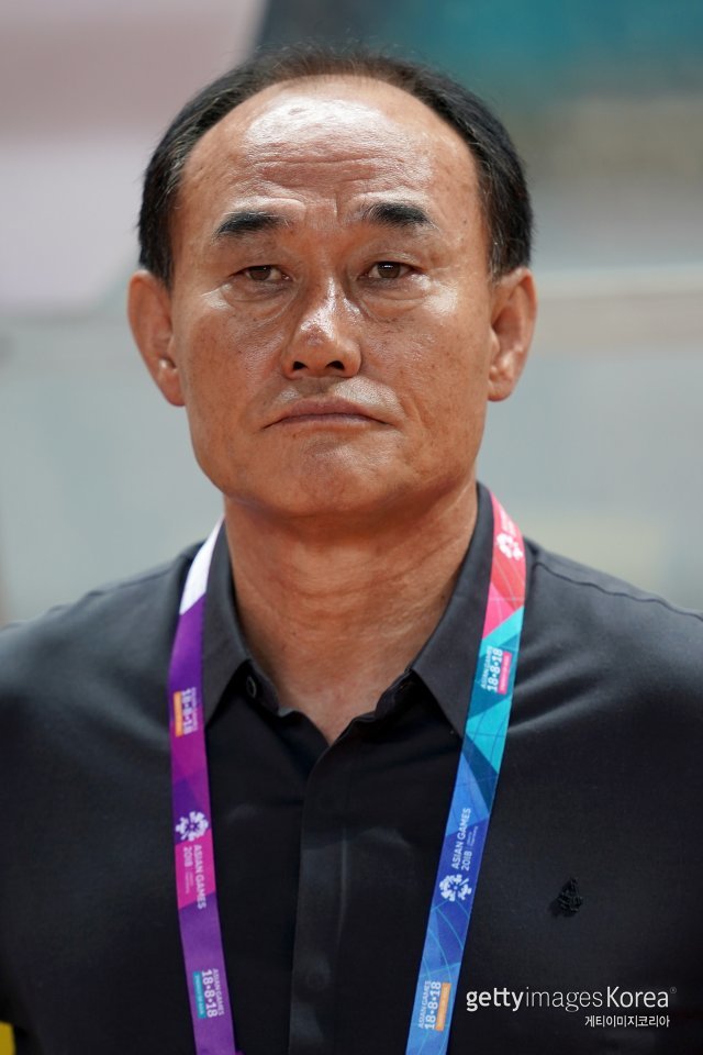 2018자카르타-팔렘방아시안게임 남자 축구대표팀 김학범 감독. 사진=게티이미지코리아