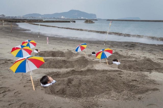 이색온천인 이부스키 모래온천(사진제공=규슈관광추진기구)