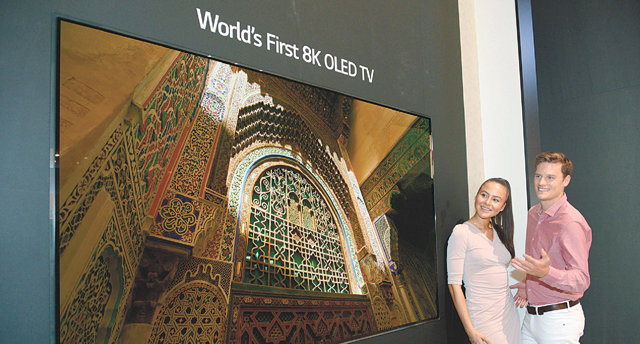 독일 베를린에서 31일 개막하는 가전 박람회 ‘IFA 2018’에서 LG전자는 OLED기술 기반의 8K TV를 선보인다. LG전자 제공