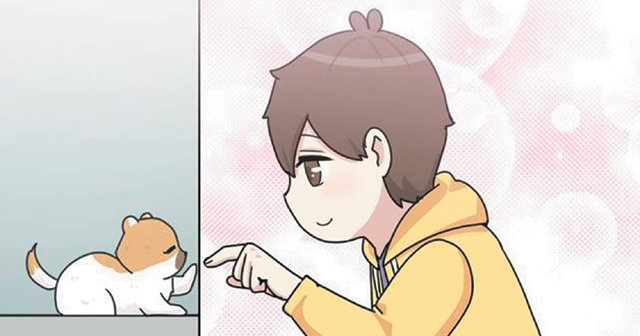 ‘개를 낳았다’의 주인공 다나가 동물병원에 입원한 반려견 명동이를 바라보는 모습. 이 웹툰은 한 생명을 책임지는 일의 무게를 이야기한다. 네이버 웹툰 캡처