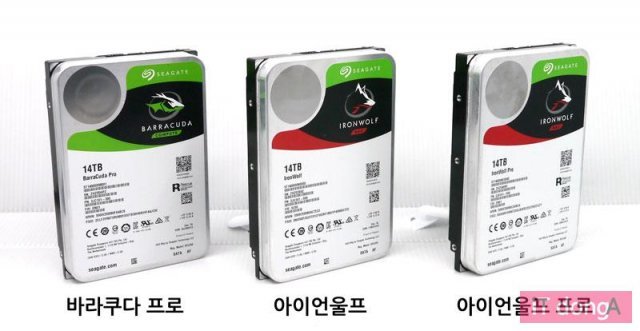 씨게이트의 14TB 신제품 HDD 3종(출처=IT동아)