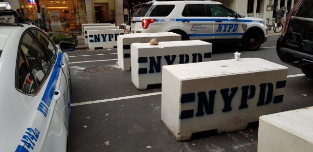 유엔총회가 열리는 뉴욕시 거리 곳곳이 경찰 차단선으로 막혀 있다.© News1
