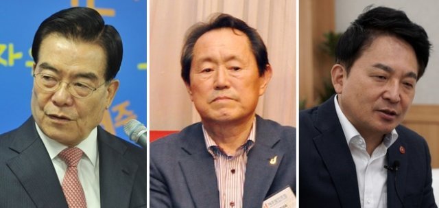 우근민 전 제주지사, 김태환 전 지사, 원희룡 지사© News1