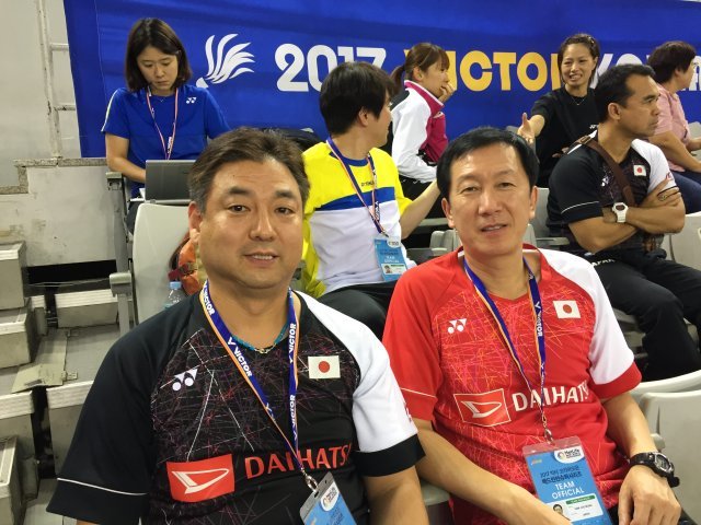 일본 배드민턴 대표팀에서 한국인 지도자로 호흡을 맞추고 있는 박주봉 감독과 최상범 코치.