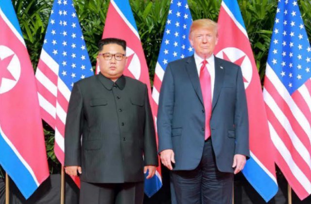 김정은 북한 국무위원장과 도널드 트럼프 미국 대통령.(노동신문) 2018.6.13/뉴스1 © News1