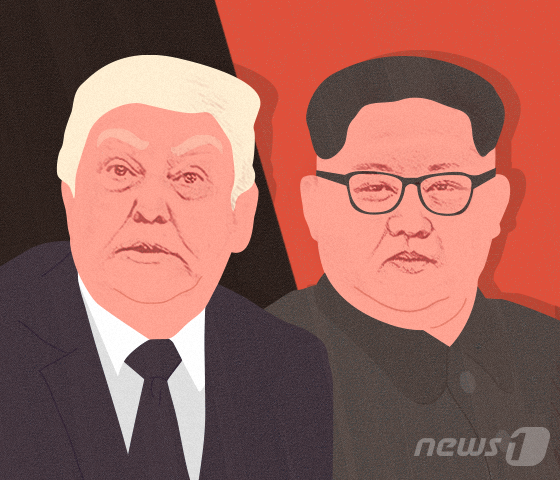 도널드 트럼프 미국 대통령(왼쪽)과 김정은 북한 국무위원장. 2018.10.08. © News1