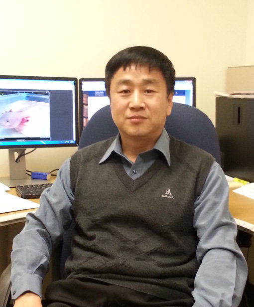 ‘차광렬 줄기세포상’ 수상자로 텍사스 A&M 대학교 환경생물학과교수인 정산자오(Zhengshan Zhao) 박사.