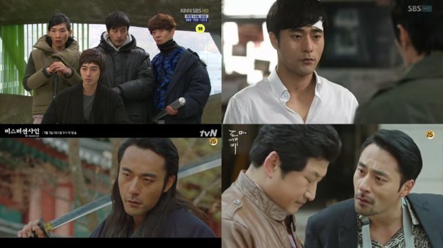 왼쪽 상단부터 시계방향으로 ‘시크릿가든’, ‘신사의 품격’, ‘도깨비’, ‘미스터 션샤인’ 사진=SBS·tvN