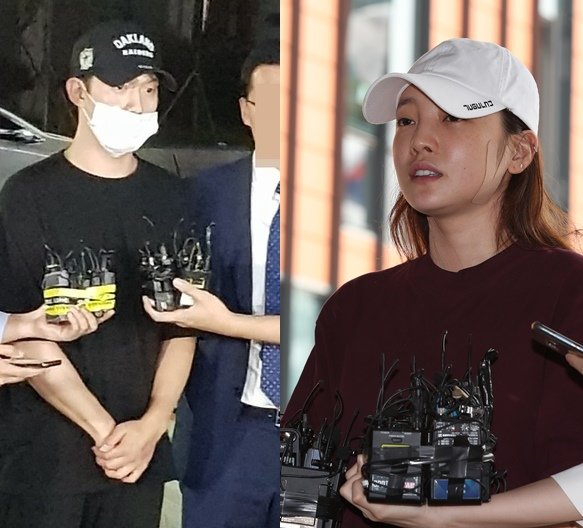 구하라(오른쪽)와 전 남자친구 최씨 © News1