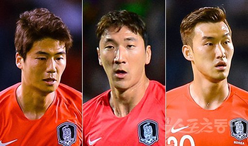 한국 남자 축구대표팀 기성용-정우영-장현수(왼쪽부터). 스포츠동아DB