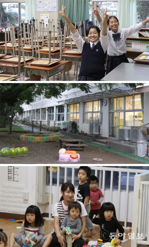 日 중학교 빈교실에 보육시설… “철없던 학생들이 달라졌다”